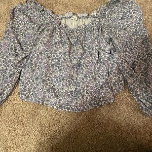 Off the shoulder floral blouse
